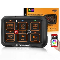 6 Gang RGB Switch Panel with APP Control, Toggle/ Momentary/ Pulsed Mode Supported - AUXBEAM