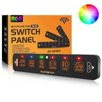 6 Gang RGB SLIM Switch Panel, Toggle/ Momentary/ Pulsed Mode Supported - AUXBEAM