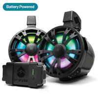 ECOXGEAR SoundExtreme TB8 Tower Speakers - 1 Amplified, 1 Passive, Battery Powered