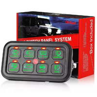 8 Gang LED Switch Control Panel - For UTV