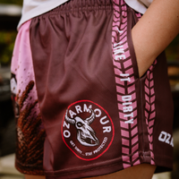 OZ Armour - MUD BUGGY Footy Shorts (with Pockets) - PINK
