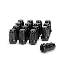 VALOR 10 X 1.25 Wheel Nut Kit - BLACK - 16 Nuts / 4 Valve Stems