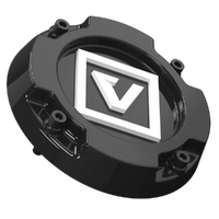 VALOR Replacement Centre Cap - SHORT - Gloss Black - White Logo