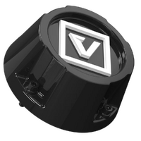 VALOR Replacement Centre Cap - TALL - Gloss Black - White Logo