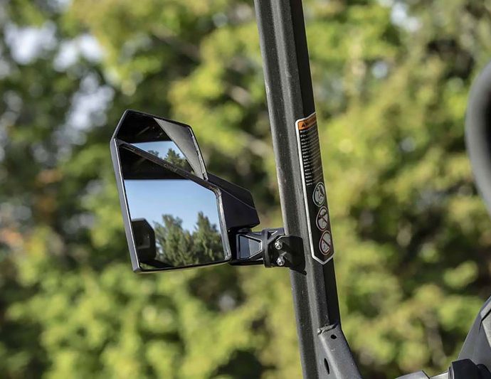 Adjustable Rear View Side Mirror with ShatterProof Tempered Glass Fits for Polaris RZR 900 1000 Can Am Kawasaki Yamaha Fits Most UTVs Esploratori UTV Side Mirrors with 1.5 to 2 Roll Bar Cage 